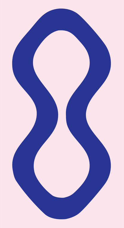 Monoline Figure Eight Drop Icon #fce4ec/#283593