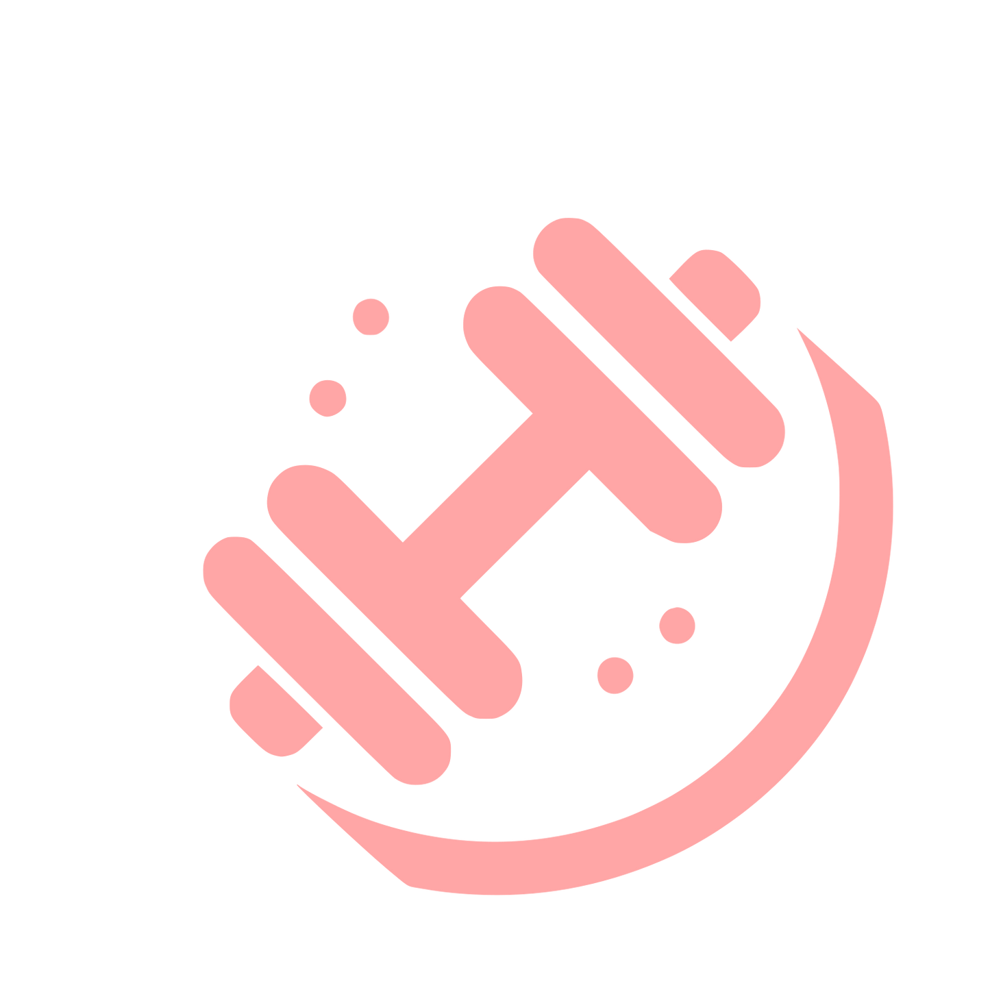 Fitness Barbell Logo #ffa6a6