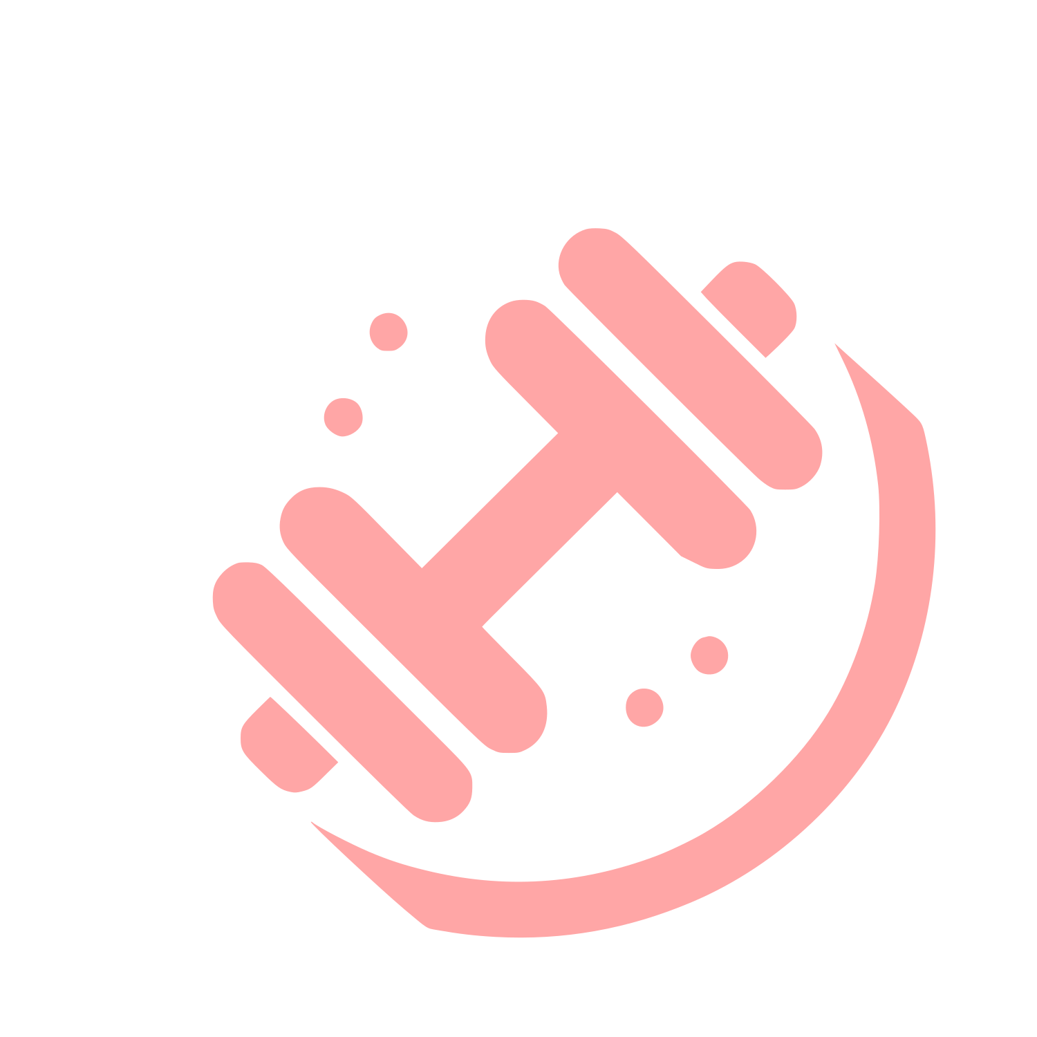 Fitness Barbell Logo #ffa6a6