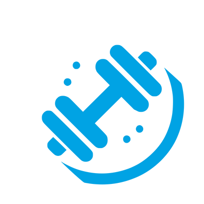Fitness Barbell Logo #00a3e4