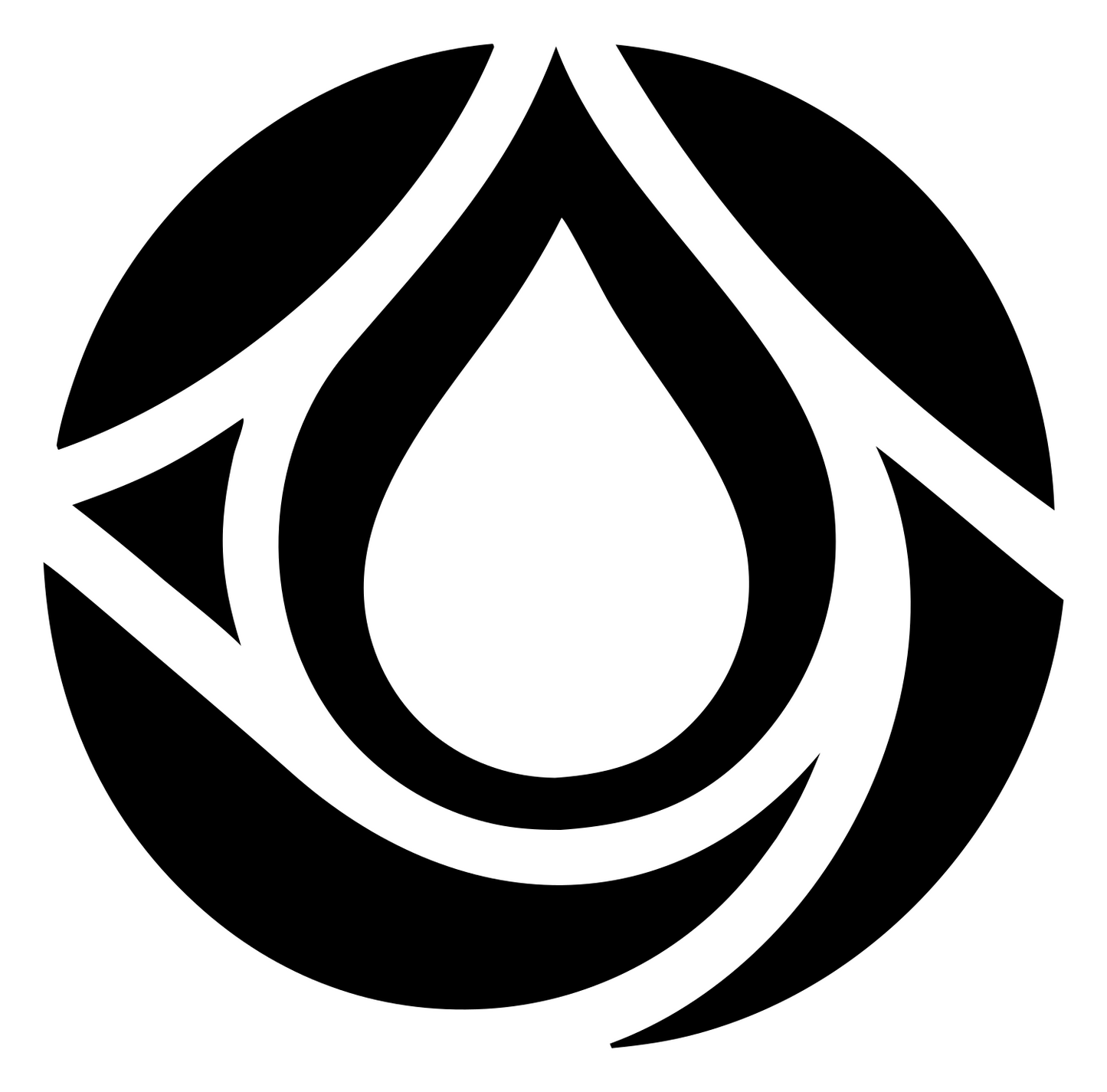 Rotating Arrow Drop Emblem #ffffff/#000000