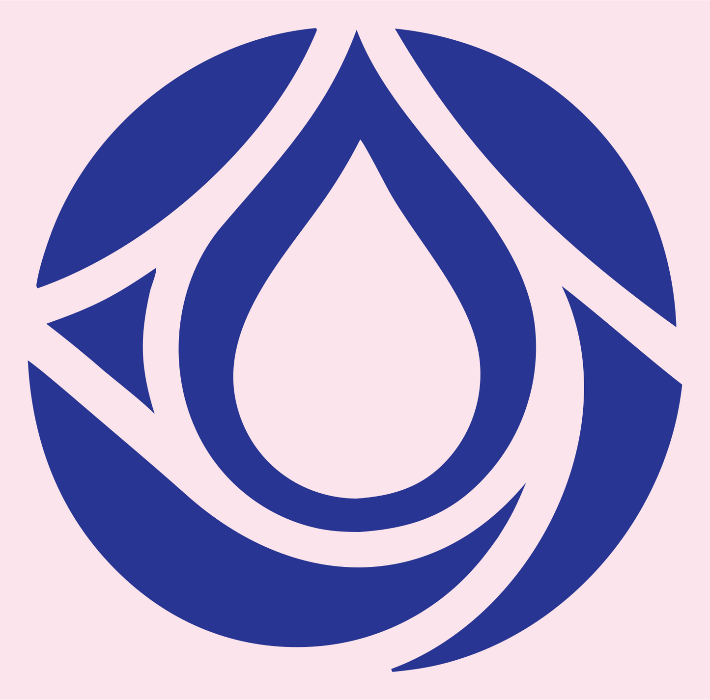 Rotating Arrow Drop Emblem #fce4ec/#283593