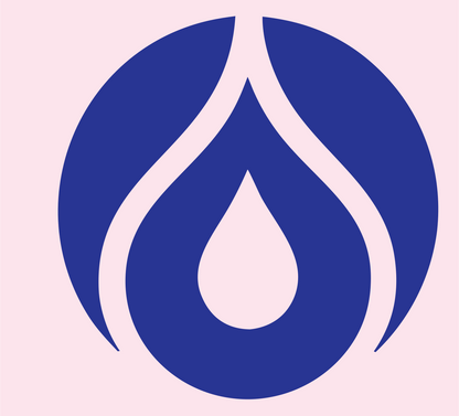Negative Space Drop Globe Icon #fce4ec/#283593