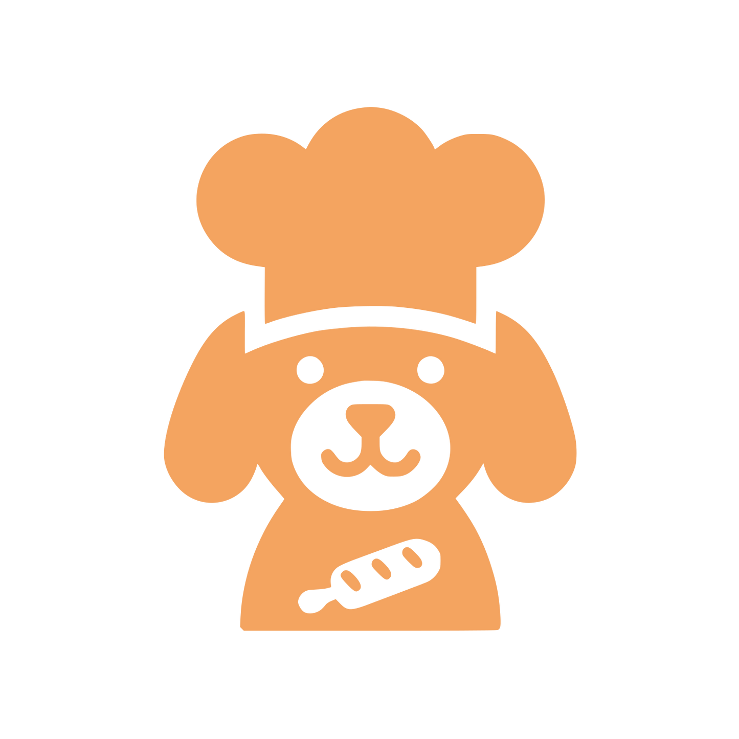 Chef Dog Hat Logo #F4A460