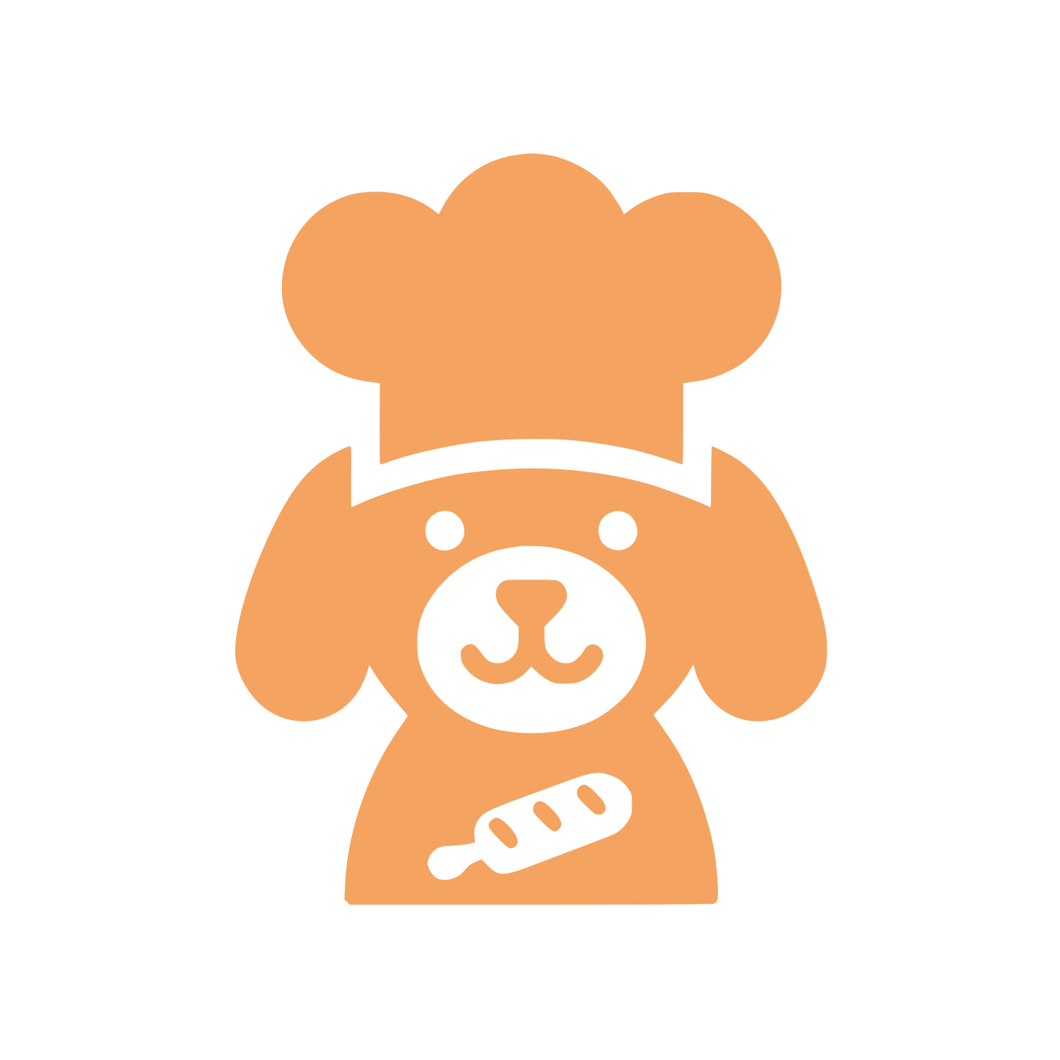 Chef Dog Hat Logo #F4A460
