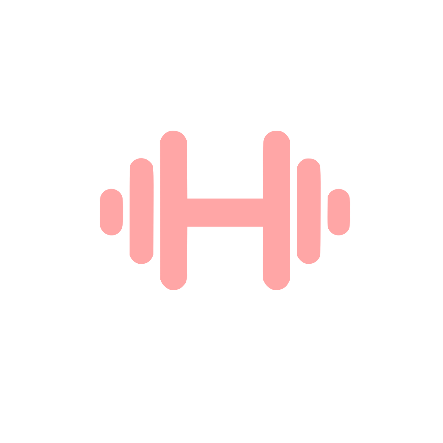 Fitness Dumbbell Logo #ffa6a6