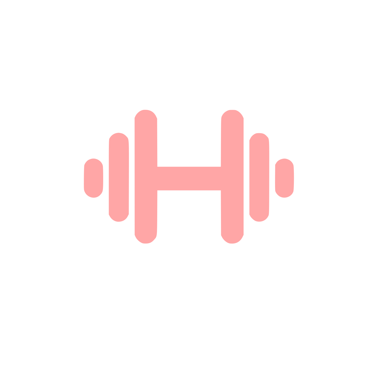 Fitness Dumbbell Logo #ffa6a6