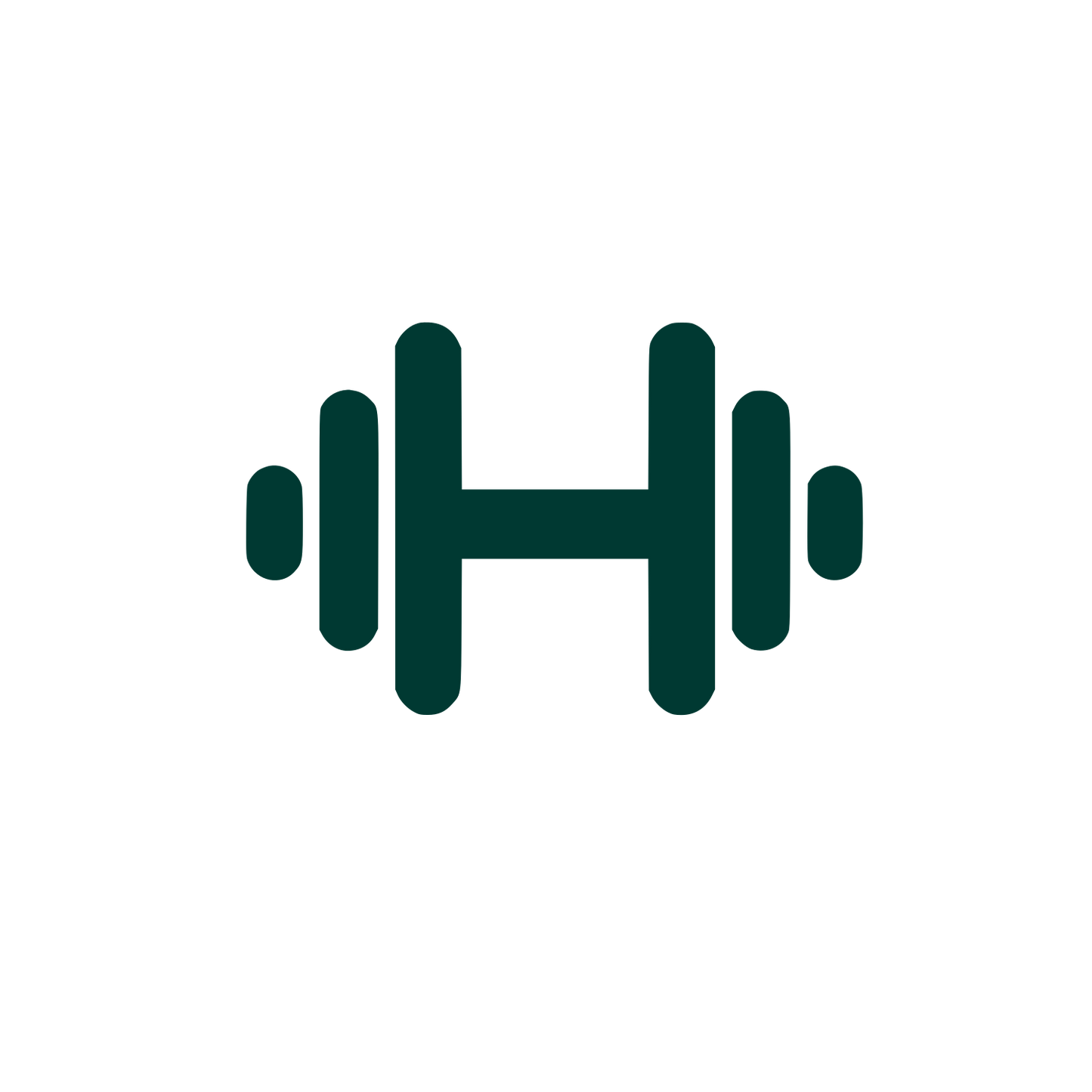 Fitness Dumbbell Logo #003932
