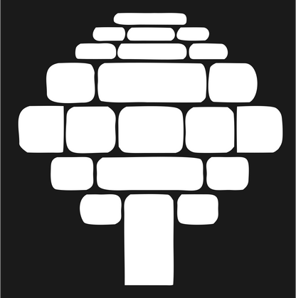 Brick Pattern Tree Logo #1a1a1a/#ffffff