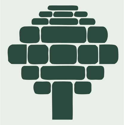 Brick Pattern Tree Logo #e8efe9/#2d4a3e
