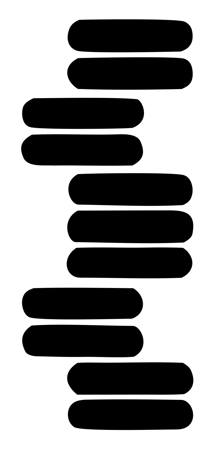 Blocky Stacked Bars Drop Logo #ffffff/#000000