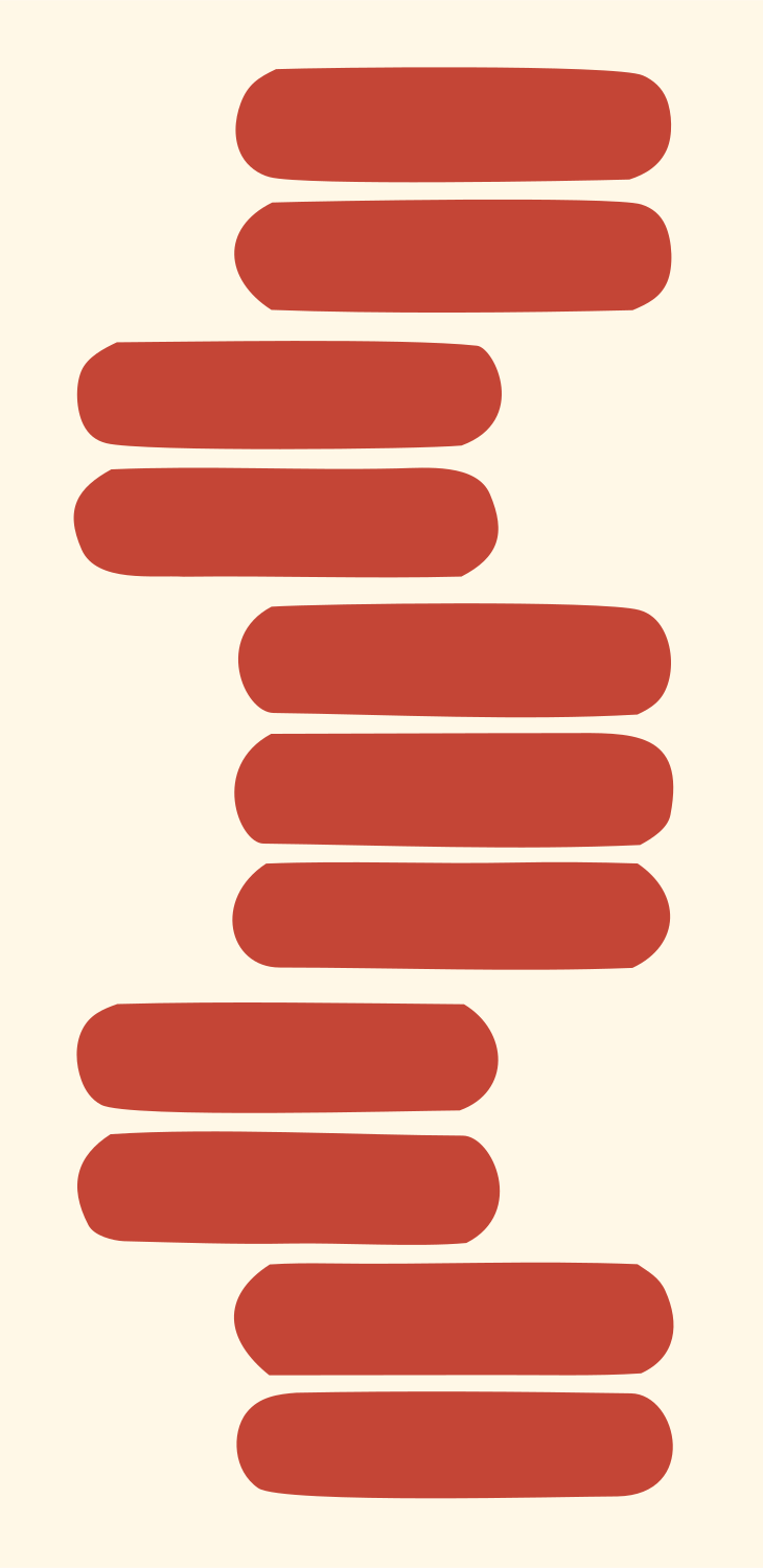 Blocky Stacked Bars Drop Logo #fff8e7/#c44536