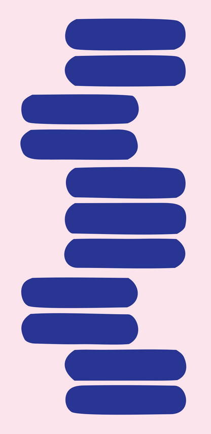 Blocky Stacked Bars Drop Logo #fce4ec/#283593