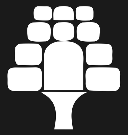 Bold Rounded Blocks Tree Logo #1a1a1a/#ffffff