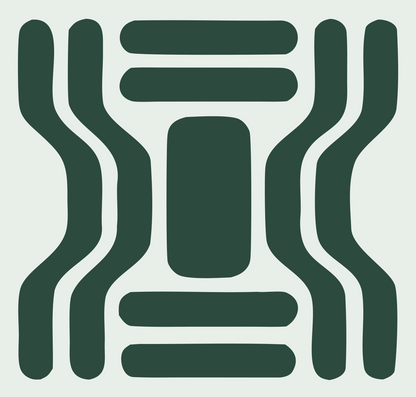 Bold DNA Strand Logo #e8efe9/#2d4a3e