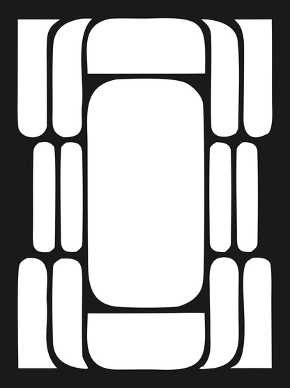 Blocky Car Top-Down Logo #1a1a1a/#ffffff