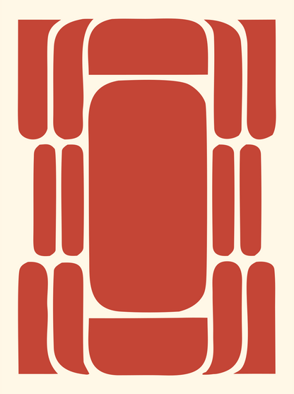 Blocky Car Top-Down Logo #fff8e7/#c44536