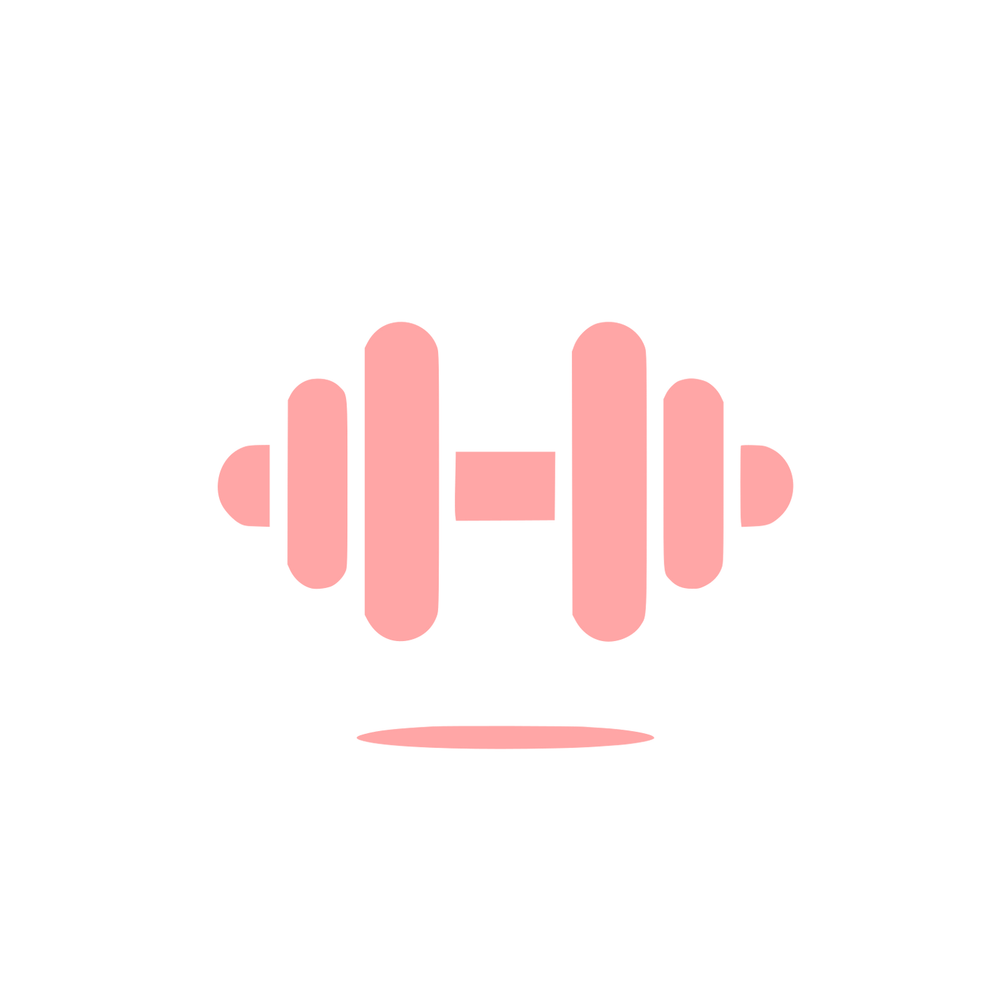 Fitness Barbell Logo #ffa6a6