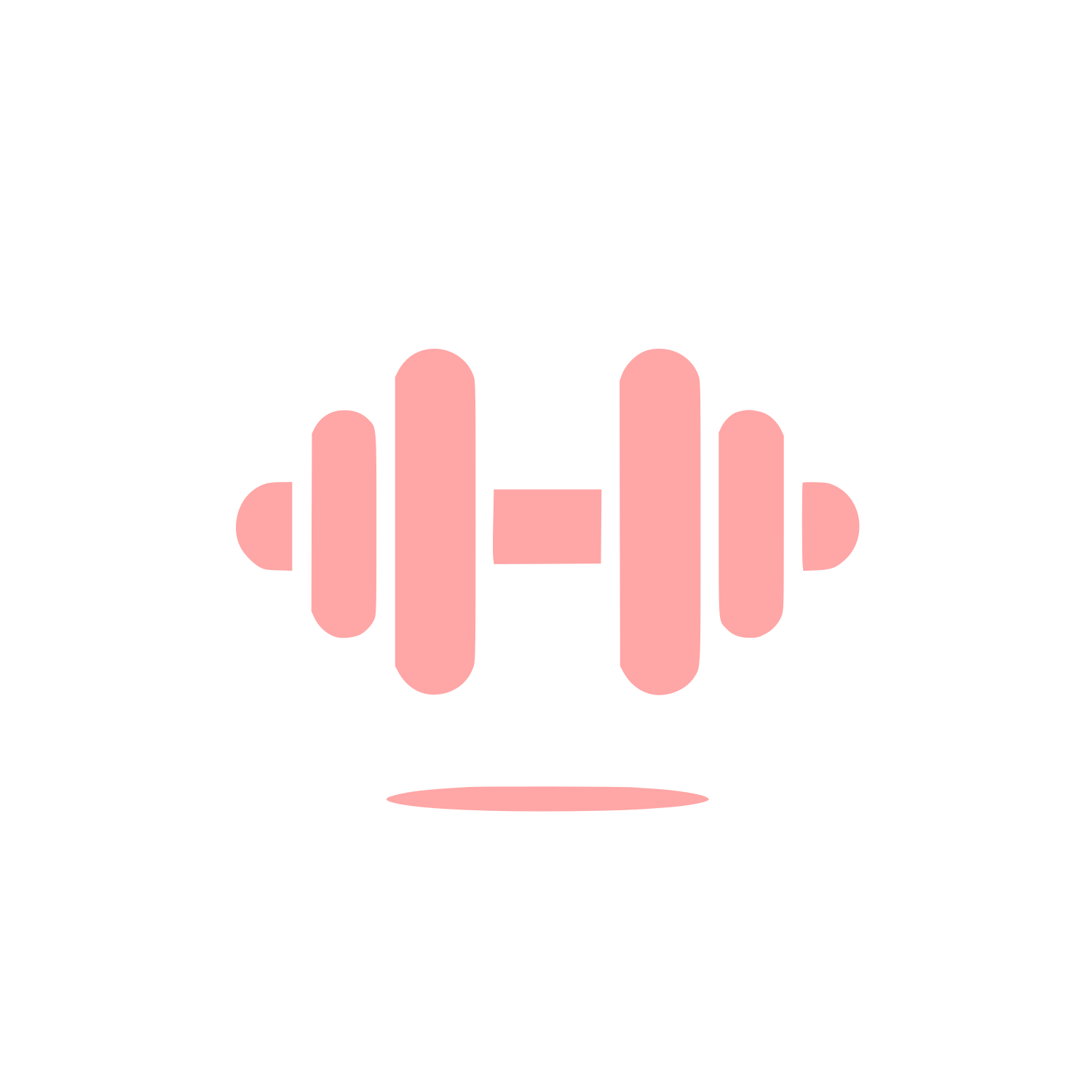 Fitness Barbell Logo #ffa6a6