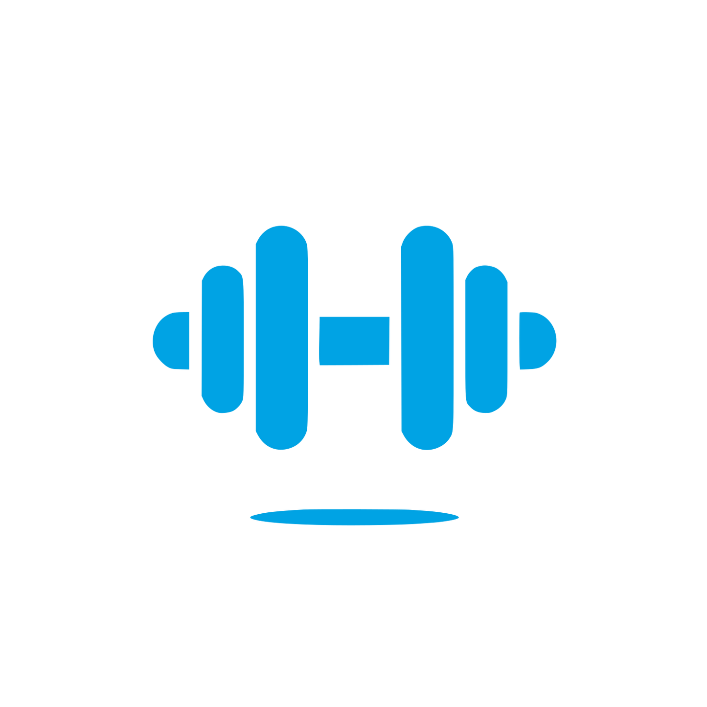 Fitness Barbell Logo #00a3e4