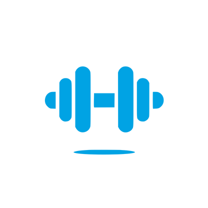 Fitness Barbell Logo #00a3e4