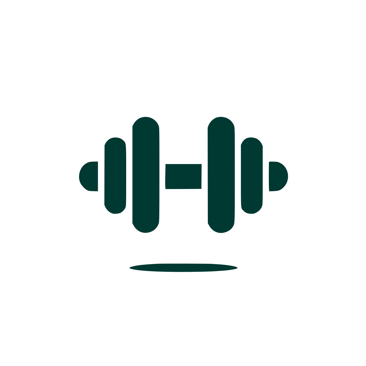 Fitness Barbell Logo #003932