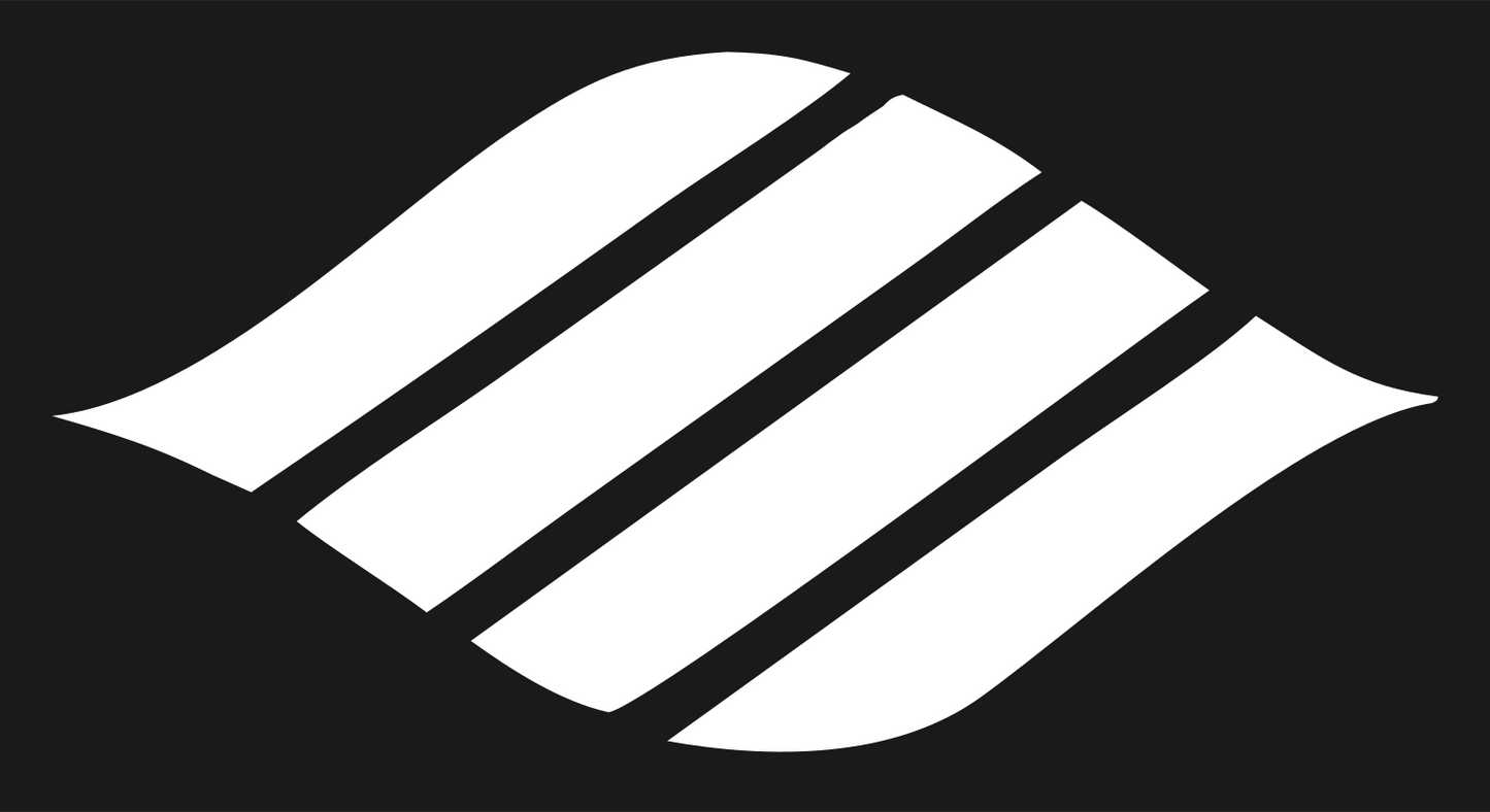 Striped Wave Drop Emblem #1a1a1a/#ffffff