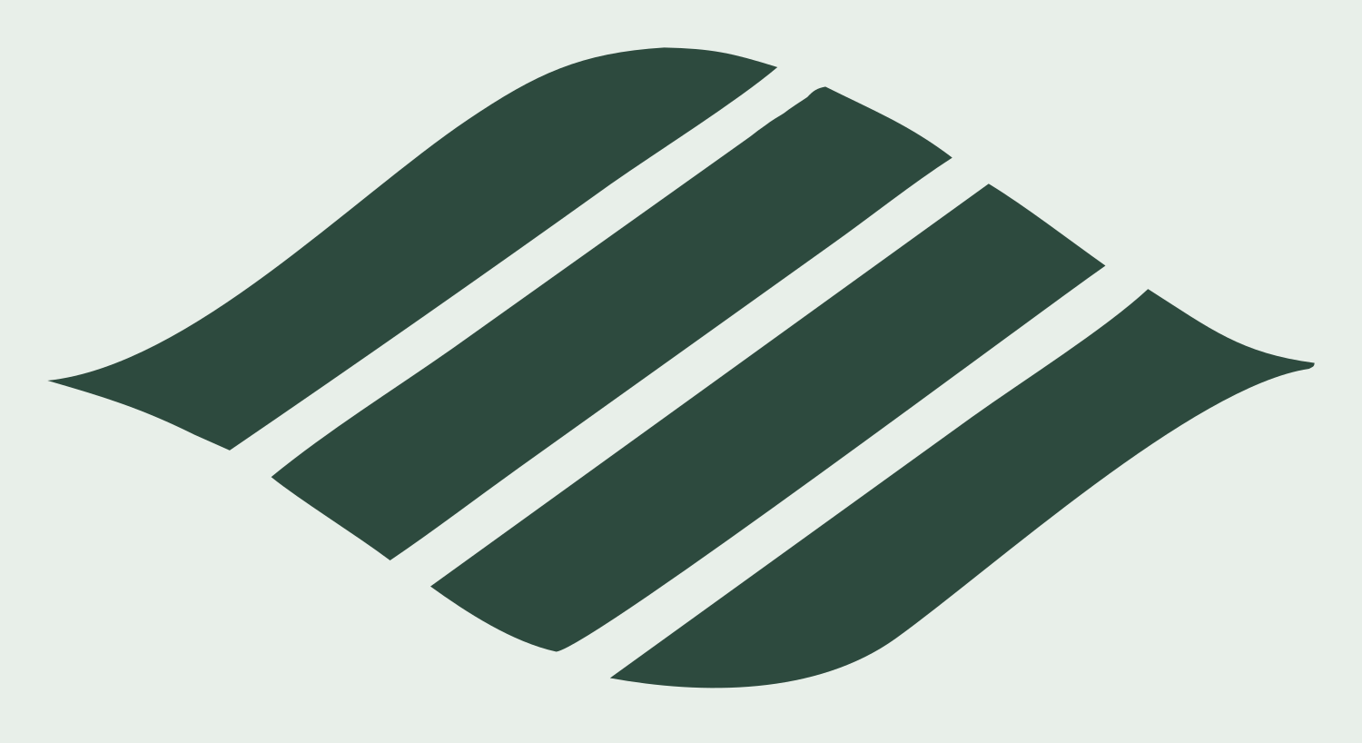 Striped Wave Drop Emblem #e8efe9/#2d4a3e