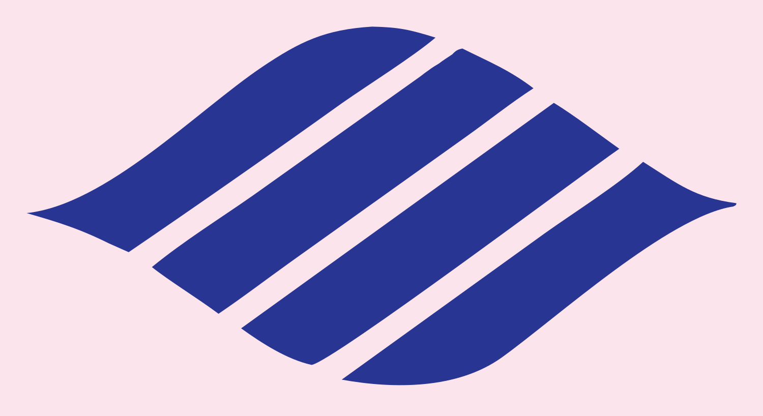 Striped Wave Drop Emblem #fce4ec/#283593