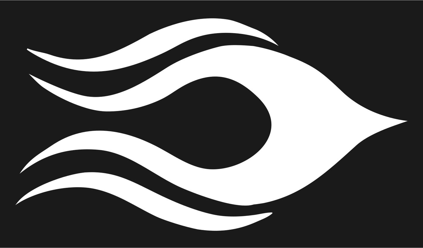 Tribal Flame Wave Logo #1a1a1a/#ffffff