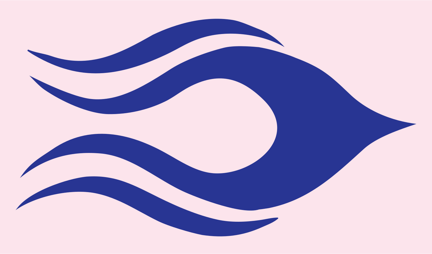 Tribal Flame Wave Logo #fce4ec/#283593