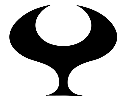 Goblet Crescent Drop Emblem #ffffff/#000000