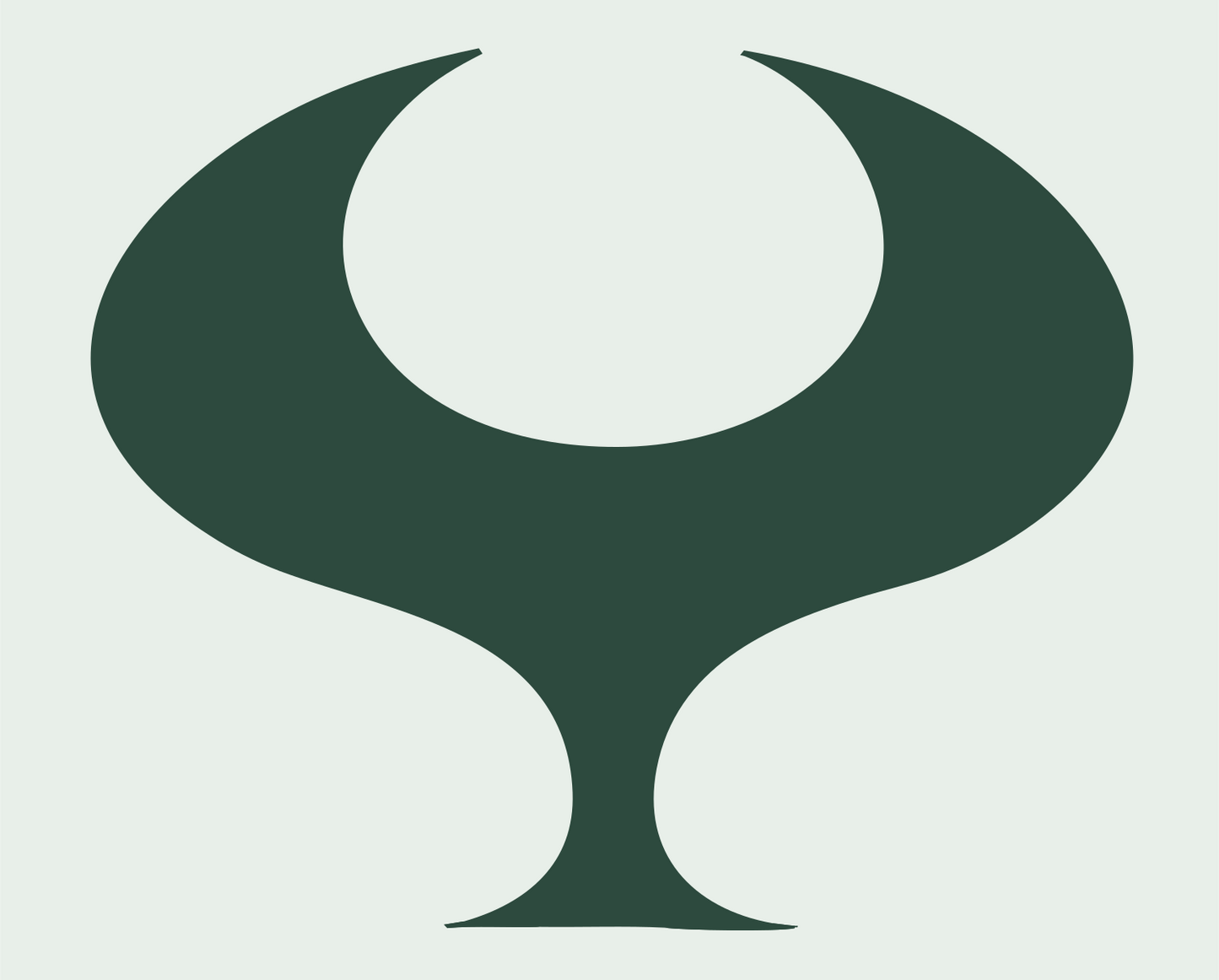 Goblet Crescent Drop Emblem #e8efe9/#2d4a3e