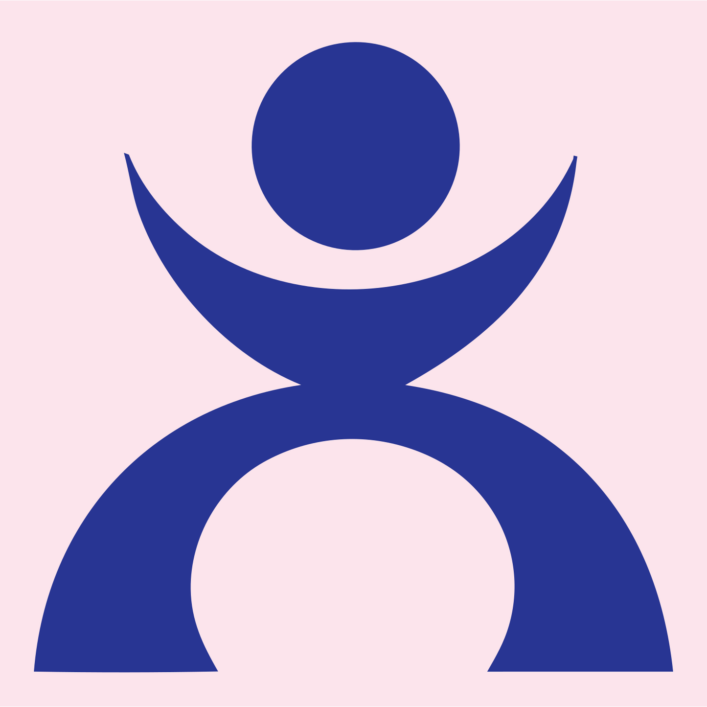 Geometric Human Circle Drop Logo #fce4ec/#283593