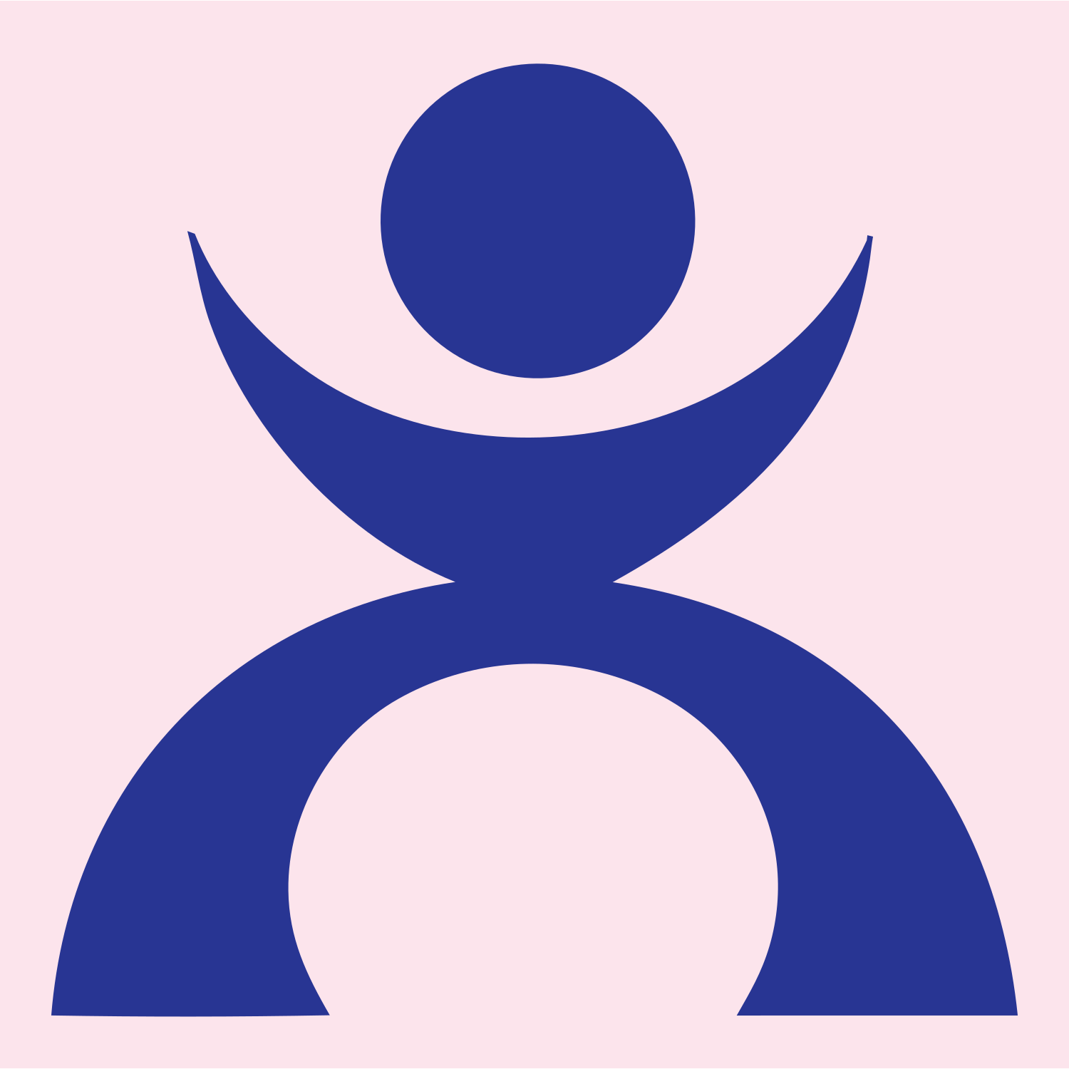 Geometric Human Circle Drop Logo #fce4ec/#283593