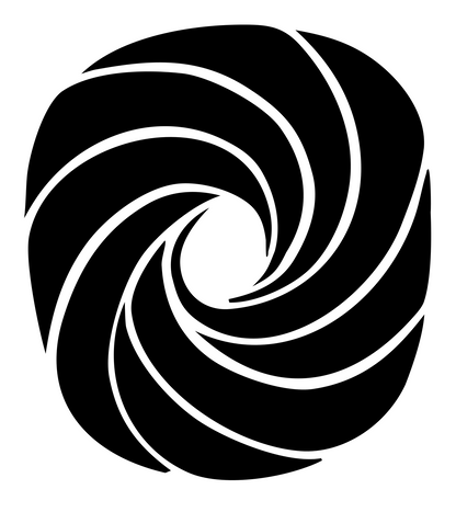 Vortex Spiral Drop Icon #ffffff/#000000