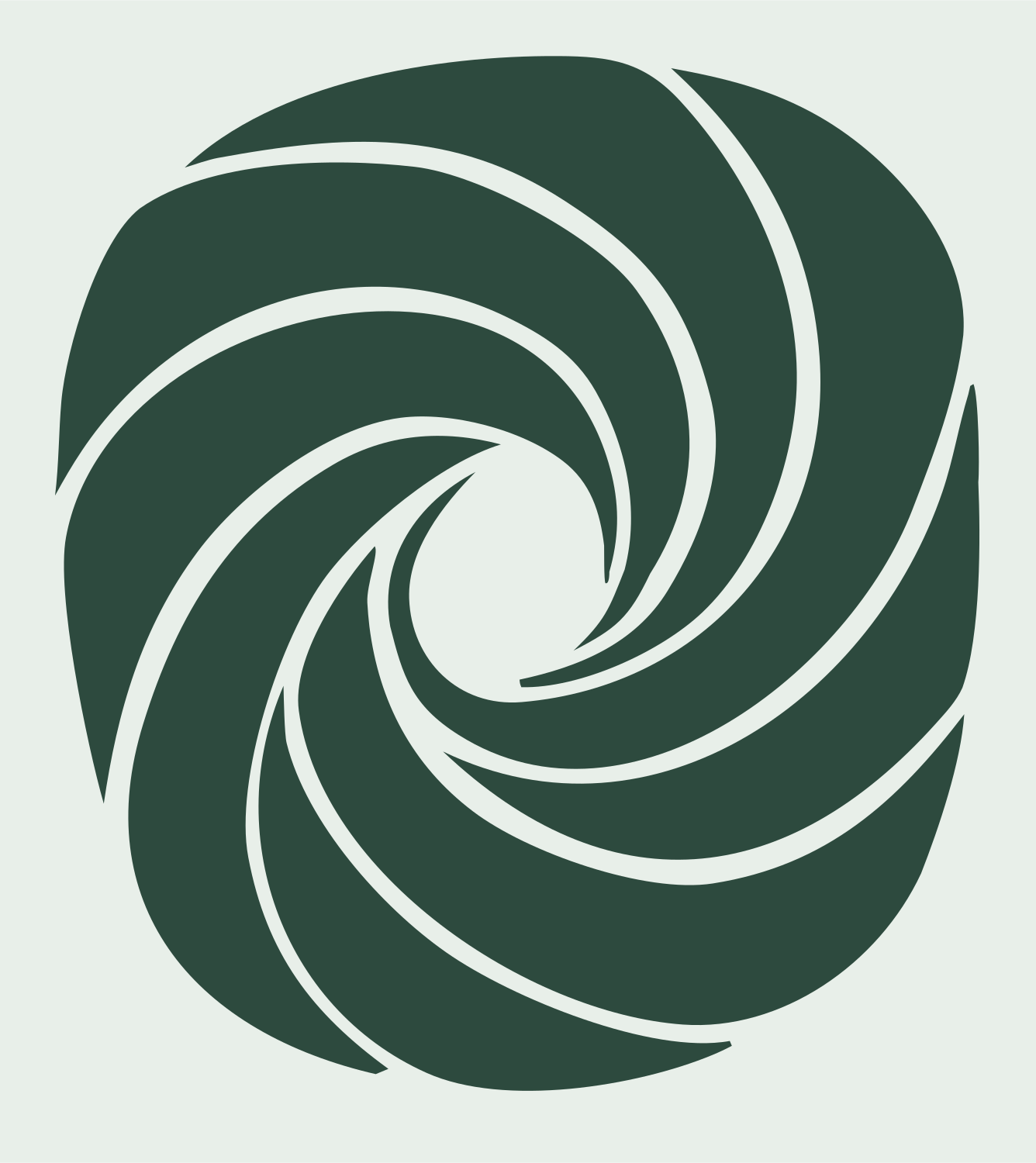 Vortex Spiral Drop Icon #e8efe9/#2d4a3e