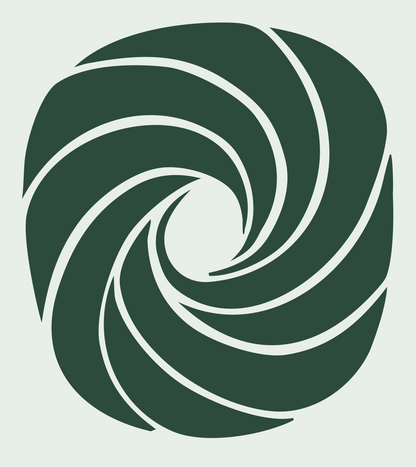 Vortex Spiral Drop Icon #e8efe9/#2d4a3e