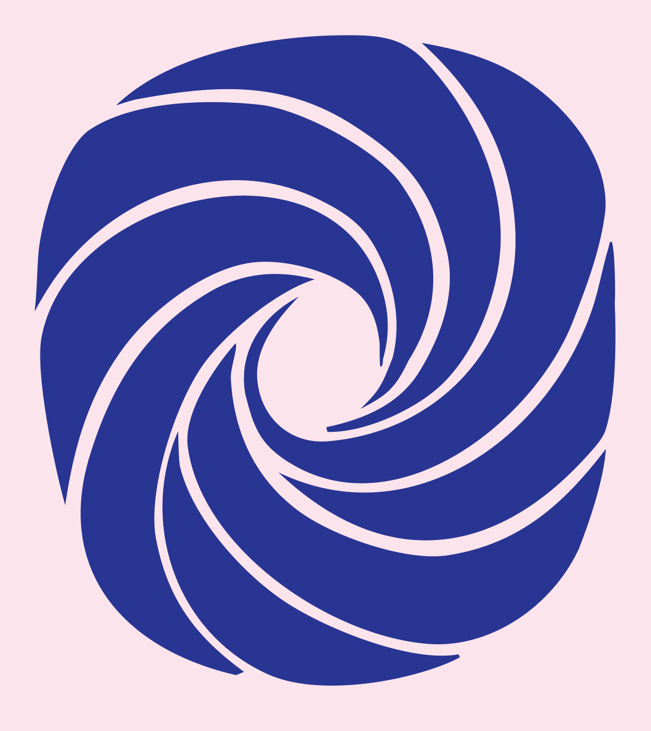 Vortex Spiral Drop Icon #fce4ec/#283593