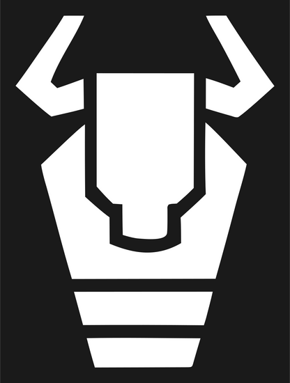 Geometric Bison Skull Mark #1a1a1a/#ffffff