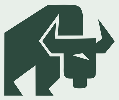 Geometric Bison Charging Mark #e8efe9/#2d4a3e