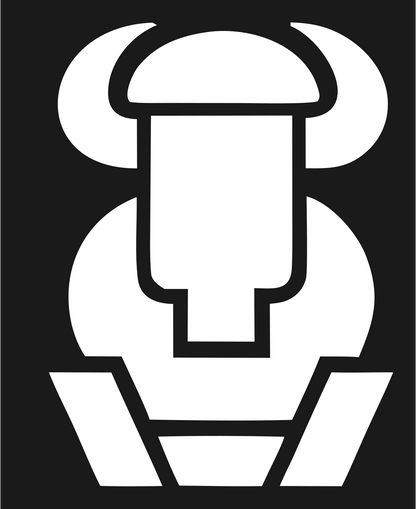 Geometric Bison Body Mark #1a1a1a/#ffffff