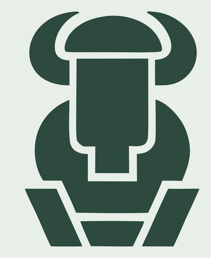 Geometric Bison Body Mark #e8efe9/#2d4a3e