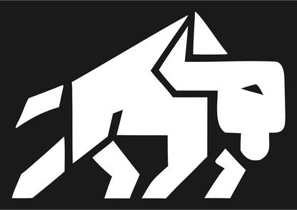 Geometric Bison Stride Badge #1a1a1a/#ffffff