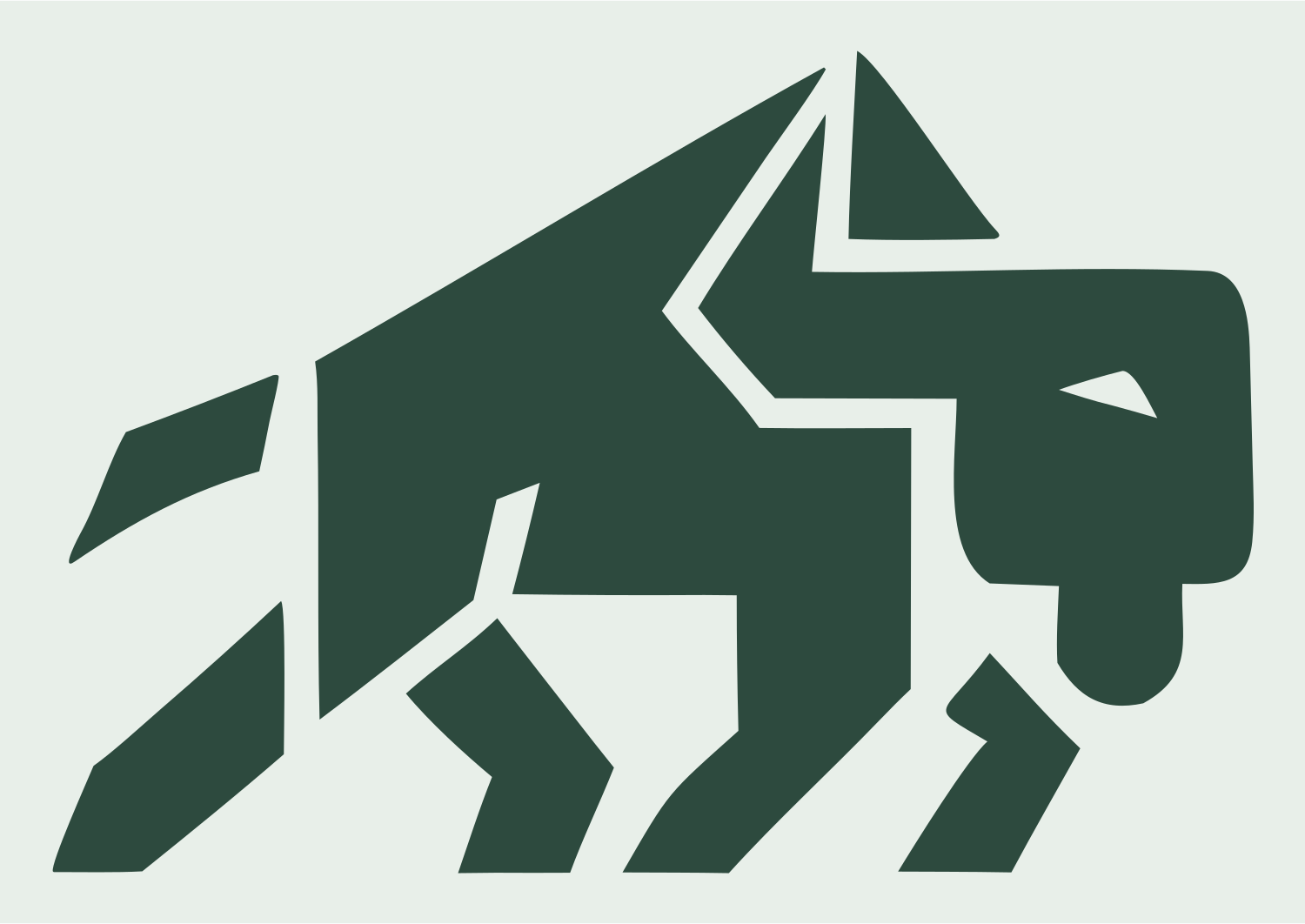 Geometric Bison Stride Badge #e8efe9/#2d4a3e