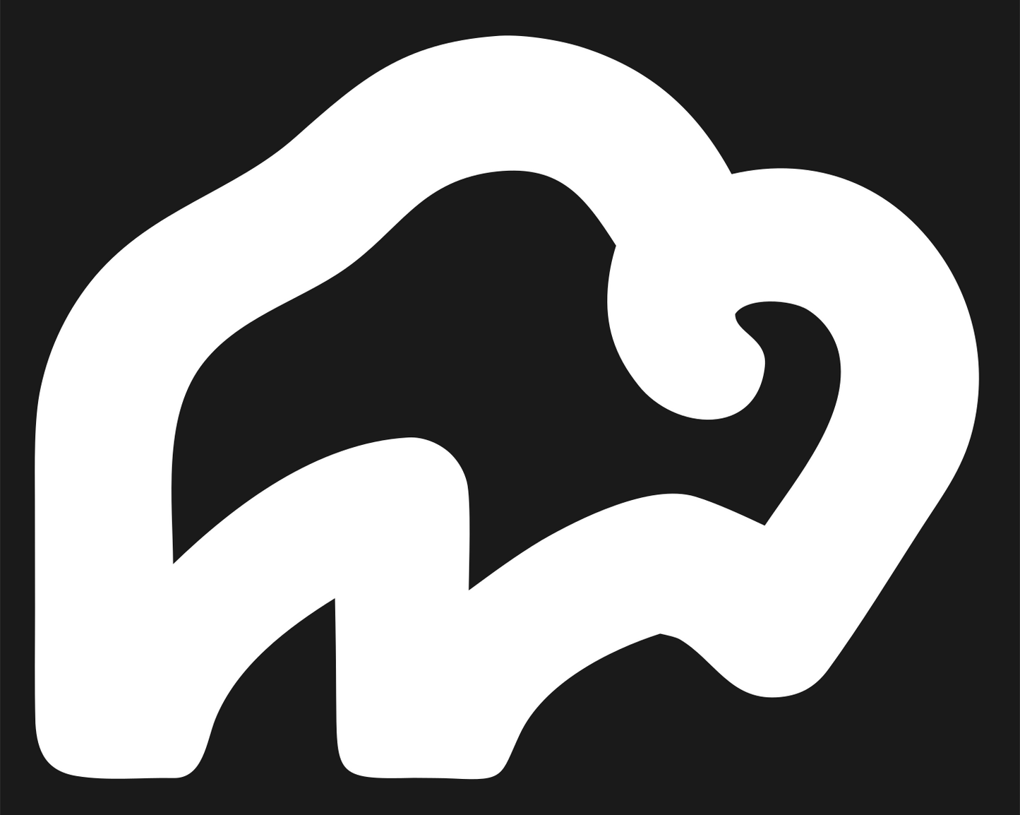 Monoline Bison Hump Icon #1a1a1a/#ffffff