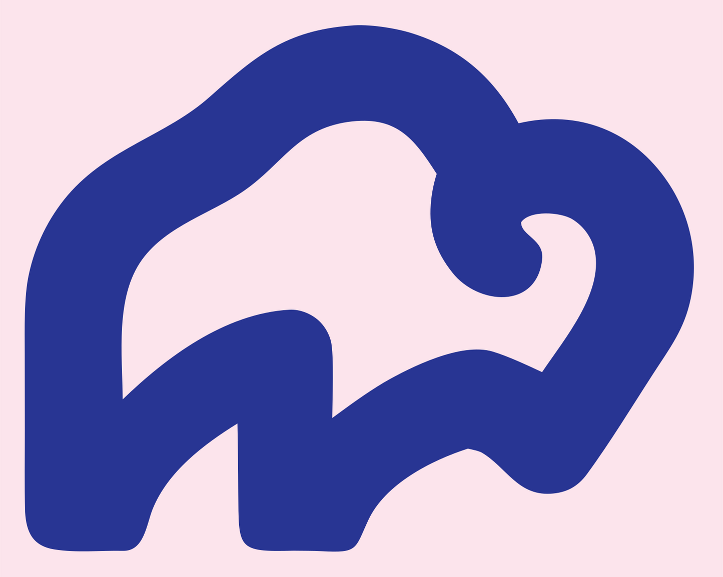 Monoline Bison Hump Icon #fce4ec/#283593
