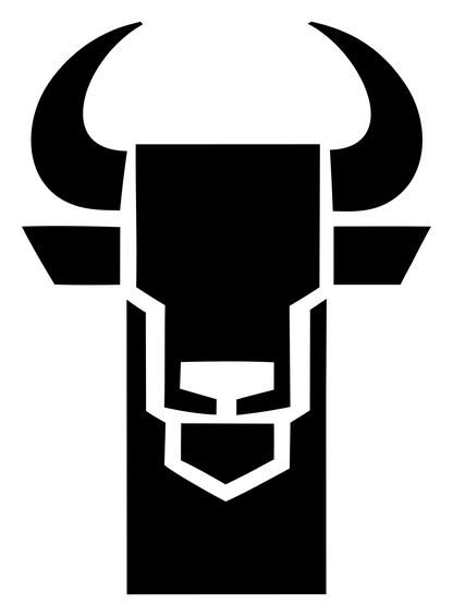Heavy Bull Head Badge #ffffff/#000000