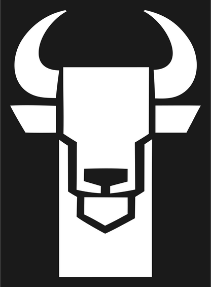Heavy Bull Head Badge #1a1a1a/#ffffff