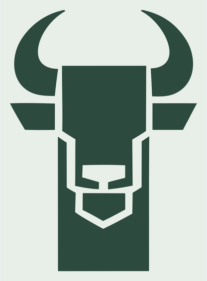 Heavy Bull Head Badge #e8efe9/#2d4a3e